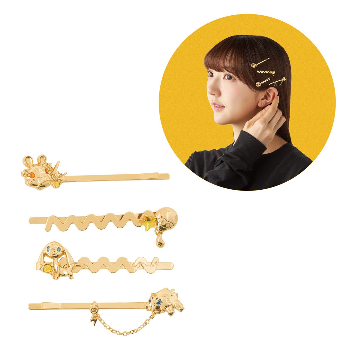 Dedenne Tadbulb Helioptile and Joltik Hair Pin Set Give Me Electricity! | Pokémon Center Japan