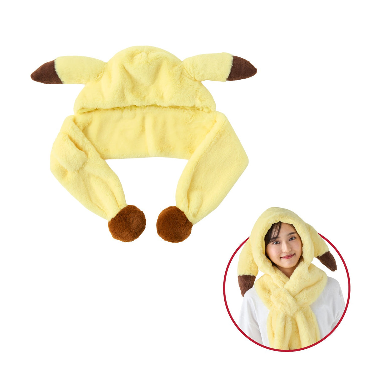 Pikachu Hooded Scarf Christmas JunbiChu! | Pokemon Center Japan