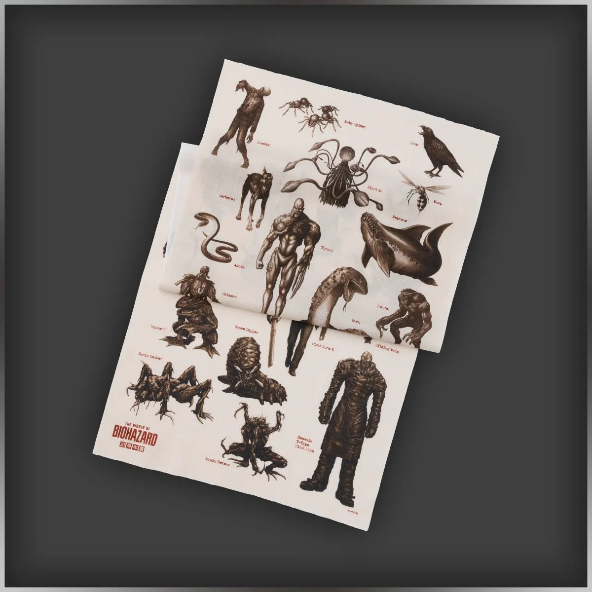 Creature Encyclopedia Washcloth | The World of Resident Evil 30th Anniversary Exhibition