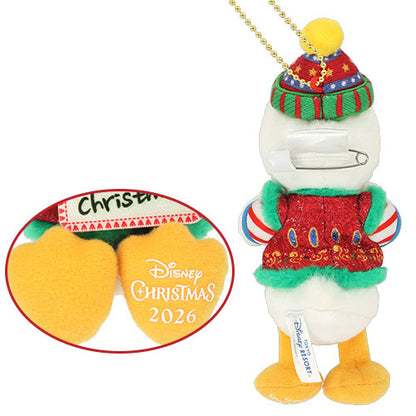 Donald Duck Plush Badge Disney Christmas 2026 Mickey & Friends | Tokyo Disneyland & Tokyo DisneySea