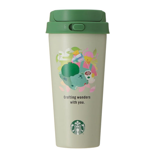 Bulbasaur Stainless Steel TOGO Bottle 473ml Pokémon + Starbucks | Starbucks Japan