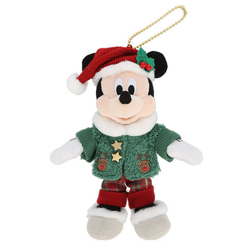 Mickey Mouse Plush Badge (green outfit) Disney Christmas 2026 Mickey & Friends | Tokyo Disneyland & Tokyo DisneySea
