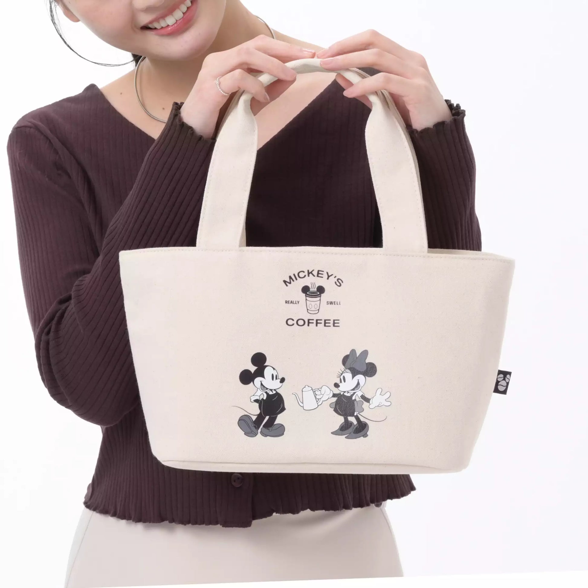 Disney Store Japan-Mickey's Coffee Life with Cafe-Mickey and Minnie Cooler Bag-LEALEA MART