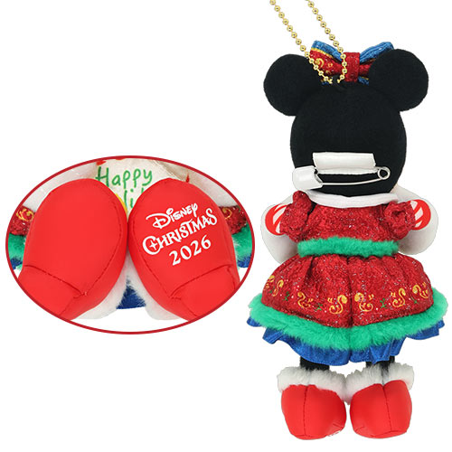 Minnie Mouse Plush Badge Disney Christmas 2026 Mickey & Friends | Tokyo Disneyland & Tokyo DisneySea