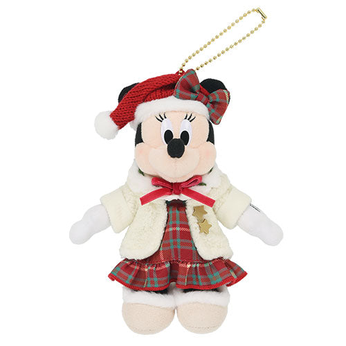 Minnie Mouse Plush Badge (plaid outfit) Disney Christmas 2026 Mickey & Friends | Tokyo Disneyland & Tokyo DisneySea