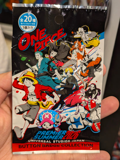 One Piece Random Pinback Button One Piece Premier Summer 2026 | Universal Studios Japan