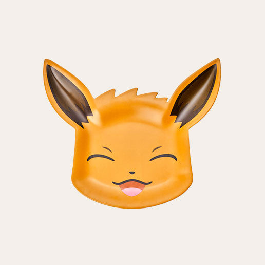 Brown plate shaped Eevee with a happy smile. Shop at LEALEA MART.