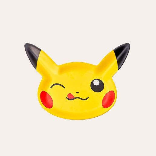 Yellow Pikachu plate with black ears and red cheeks. Shop at LEALEA MART.