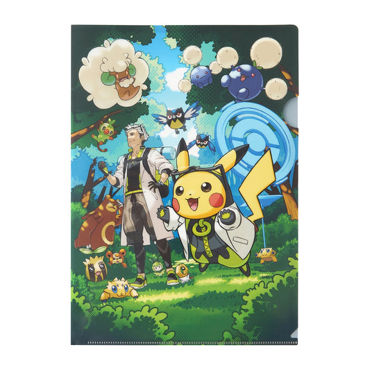 Pokémon GO 10th Anniversary A4 Clear File Professor Willow Assistant Pikachu Made in Japan LEALEA MART