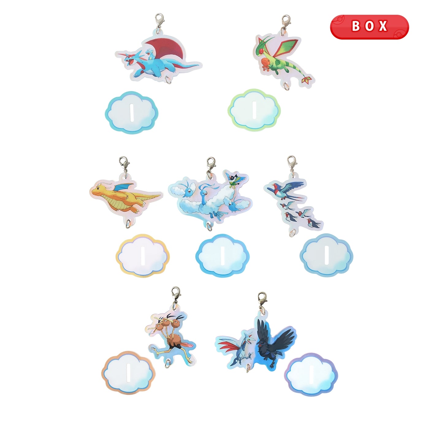Pokémon Soaring Dreams - Connectible Acrylic Charms Complete Set