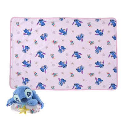 SDJ - Disney Stitch Day Collection - Cool Blanket with Plush Stitch and Scrump