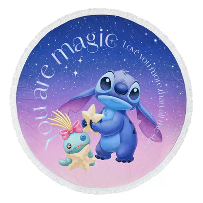 SDJ - Disney Stitch Day Collection - Round Shape Beach Towel Stitch and Scrump