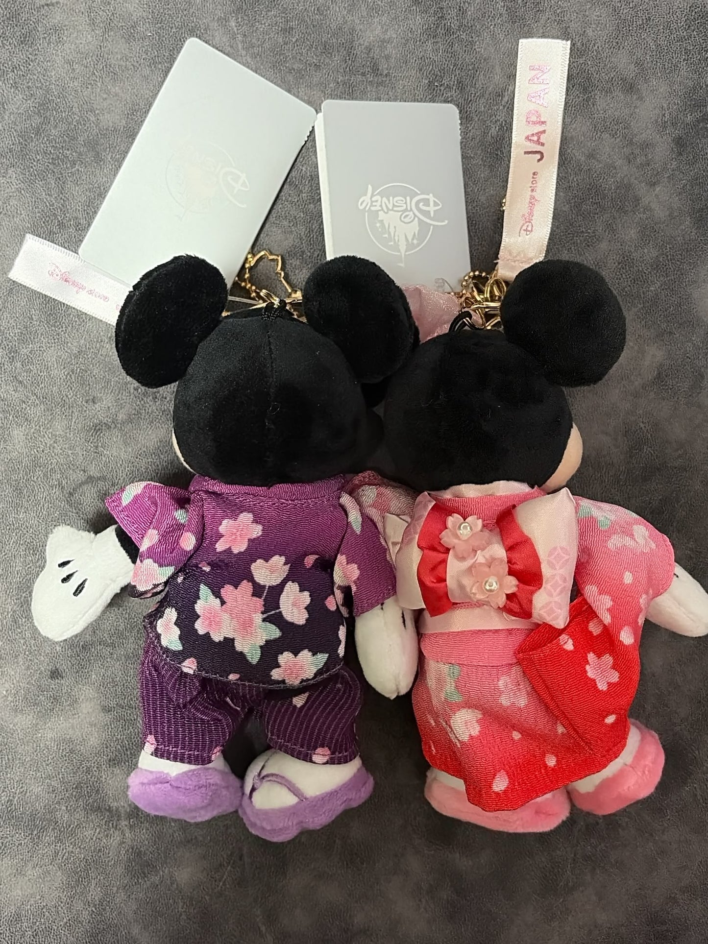 SDJ - Kimono Mickey and Minnie Mouse Plush Keychain pair