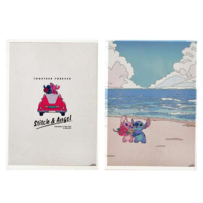 SDJ - Stitch & Angel - A4 Size Plastic Folder
