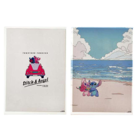 SDJ - Stitch & Angel - A4 Size Plastic Folder