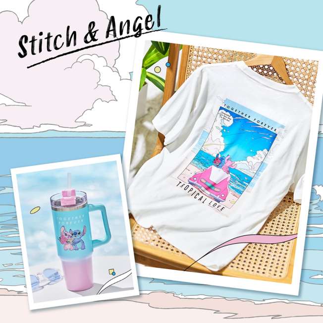 SDJ - Stitch & Angel - T-Shirt