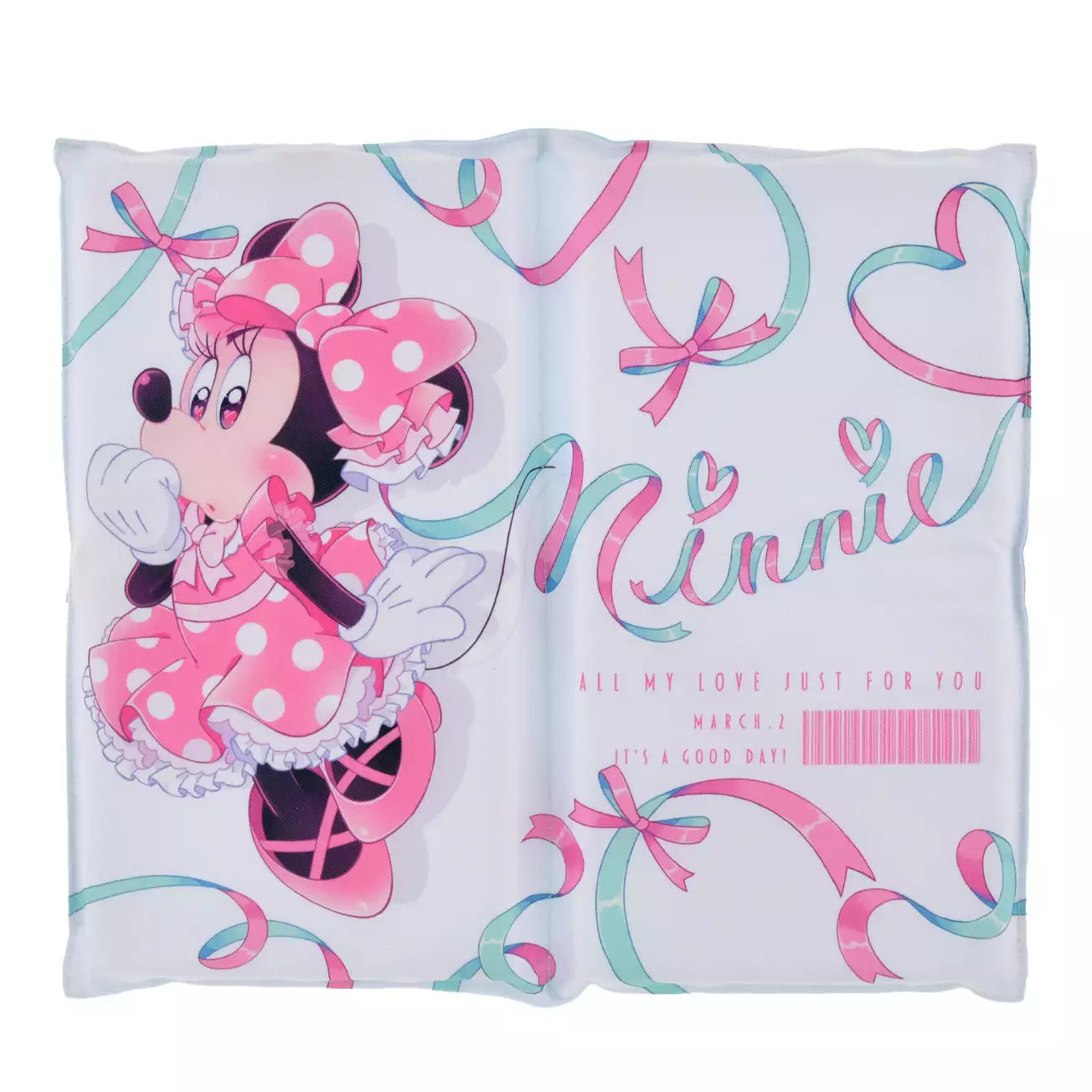 A merchandise item from the Disney Store Japan 'Minnie Day' collection, featuring Minnie Mouse with a bright, cheerful spring design. The product includes pastel colors, floral or ribbon motifs, and a cute, celebratory aesthetic in honor of Minnie Day (March 2nd).