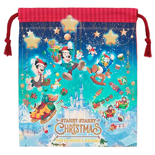 Drawstring Pouch Disney Christmas 2026 Mickey & Friends | Tokyo Disneyland & Tokyo DisneySea