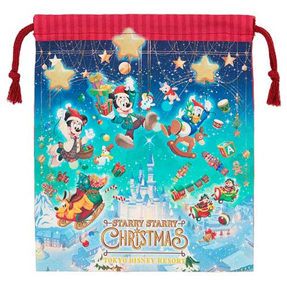Drawstring Pouch Disney Christmas 2026 Mickey & Friends | Tokyo Disneyland & Tokyo DisneySea