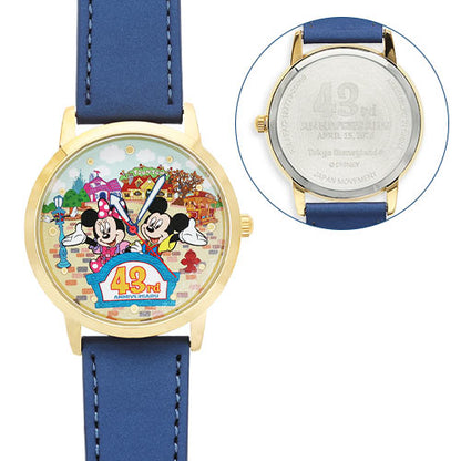 Limited-edition Tokyo Disneyland 43rd Anniversary commemorative watch featuring a bright Toontown motif.