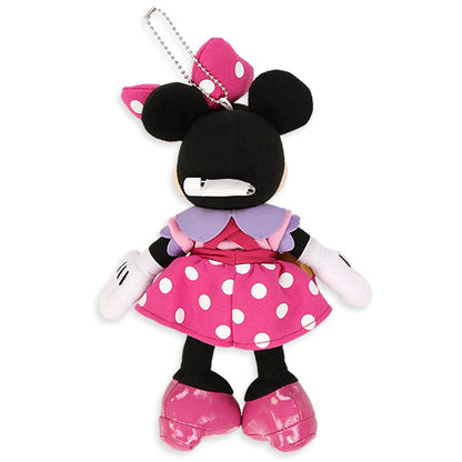 Tokyo Disneyland 43rd Anniversary plush badge featuring Minnie in a colorful Toontown outfit.