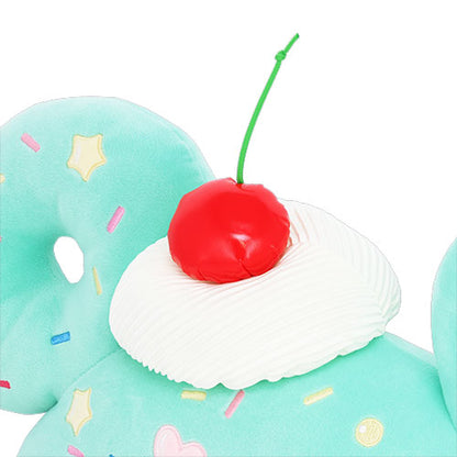 Cushion shape like a donut with sprinkles and a cherry on top, featuring the event 'Vanellope's Sweet Pop World' by Tokyo Disneyland.