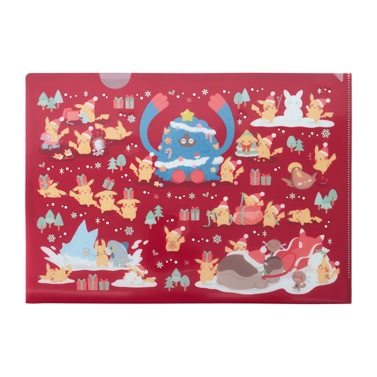 A4 Clear File Folder Christmas JunbiChu! | Pokemon Center Japan