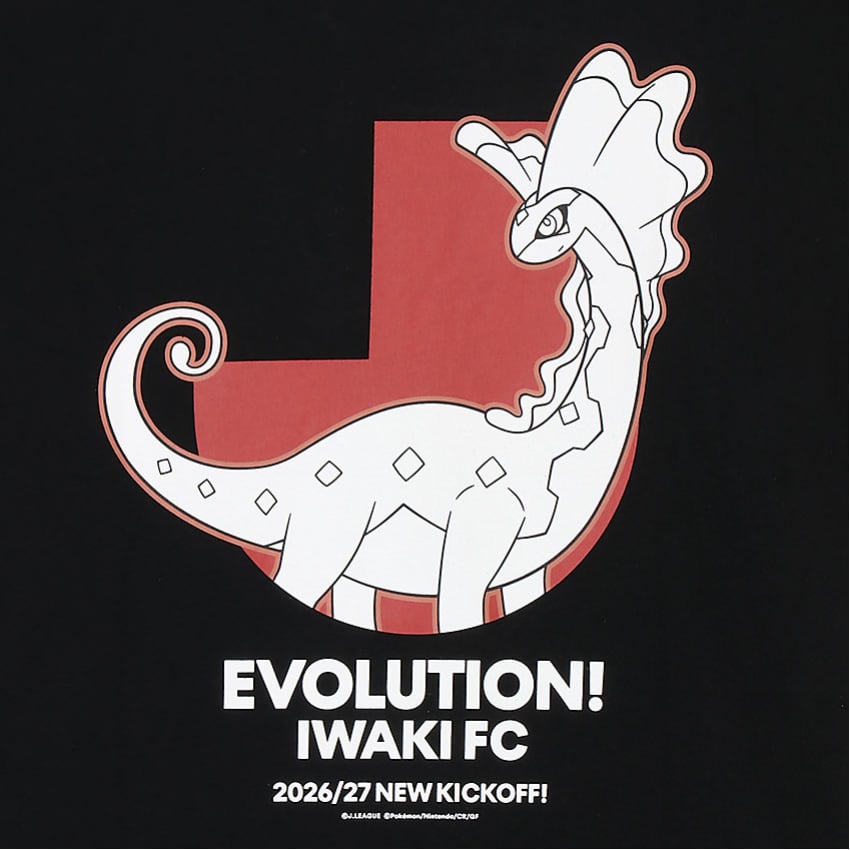 Aurorus T-Shirt Black Iwaki FC x Pokemon J.League | J.League Online Store