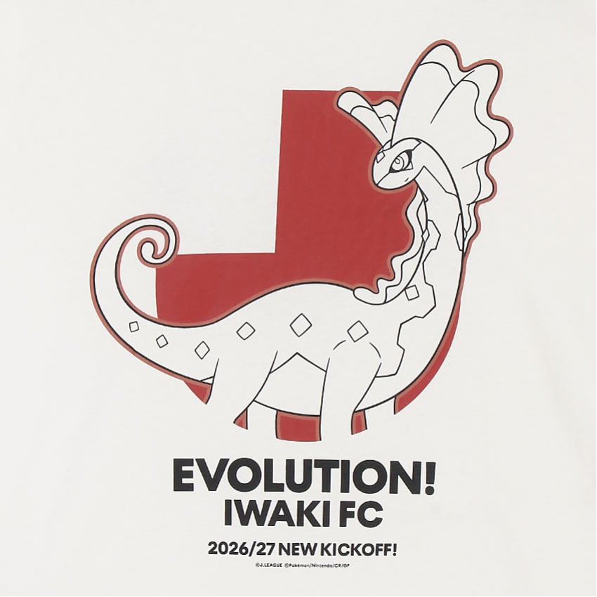 Aurorus T-Shirt White Iwaki FC x Pokemon J.League | J.League Online Store