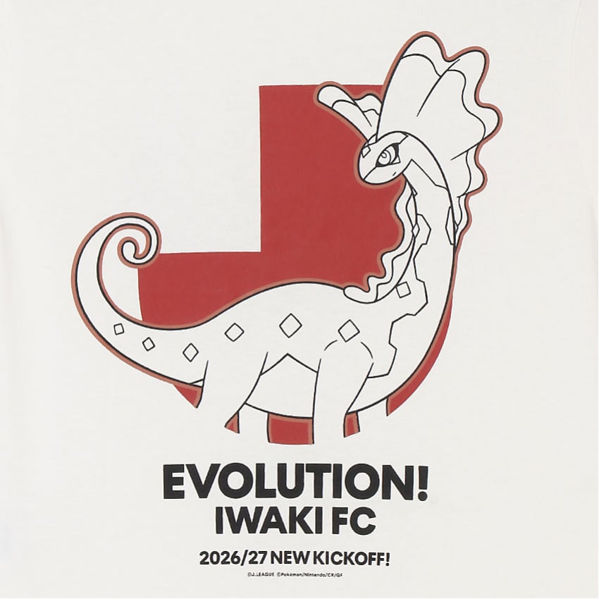 Aurorus T-Shirt White Kids Iwaki FC x Pokemon J.League | J.League Online Store