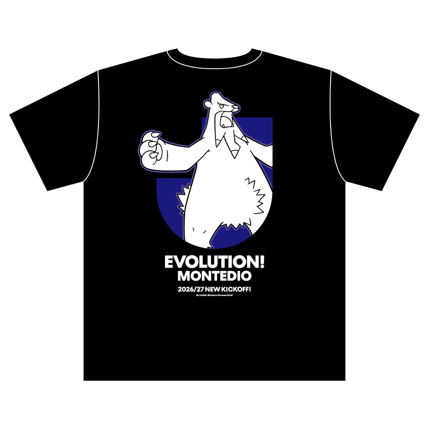 Beartic T-Shirt Black Montedio Yamagata x Pokemon J.League | J.League Online Store