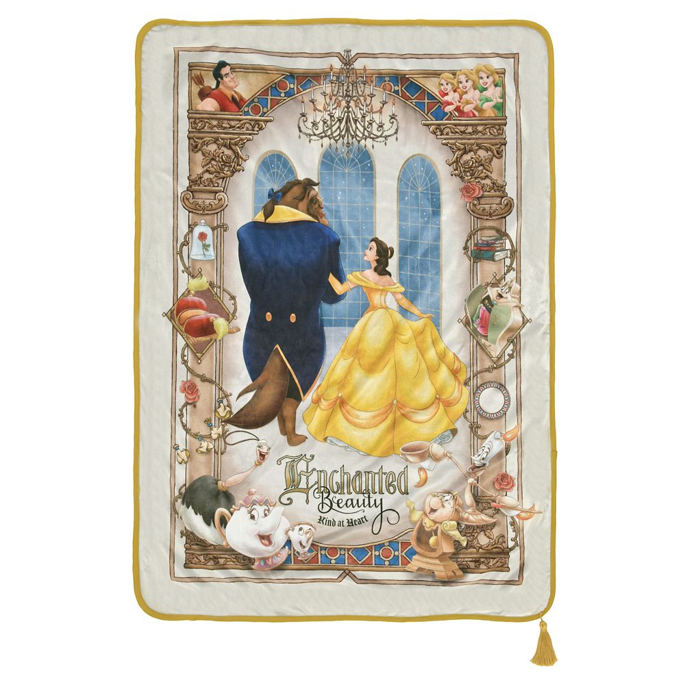 Beauty and the Beast Blanket Reversible Disney Animation Beauty and the Beast 35th Anniversary | Disney Store Japan