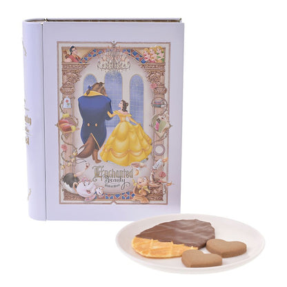 Beauty and the Beast Cookie & Waffle Cookie Set in Tin Embossed Disney Animation Beauty and the Beast 35th Anniversary | Disney Store Japan