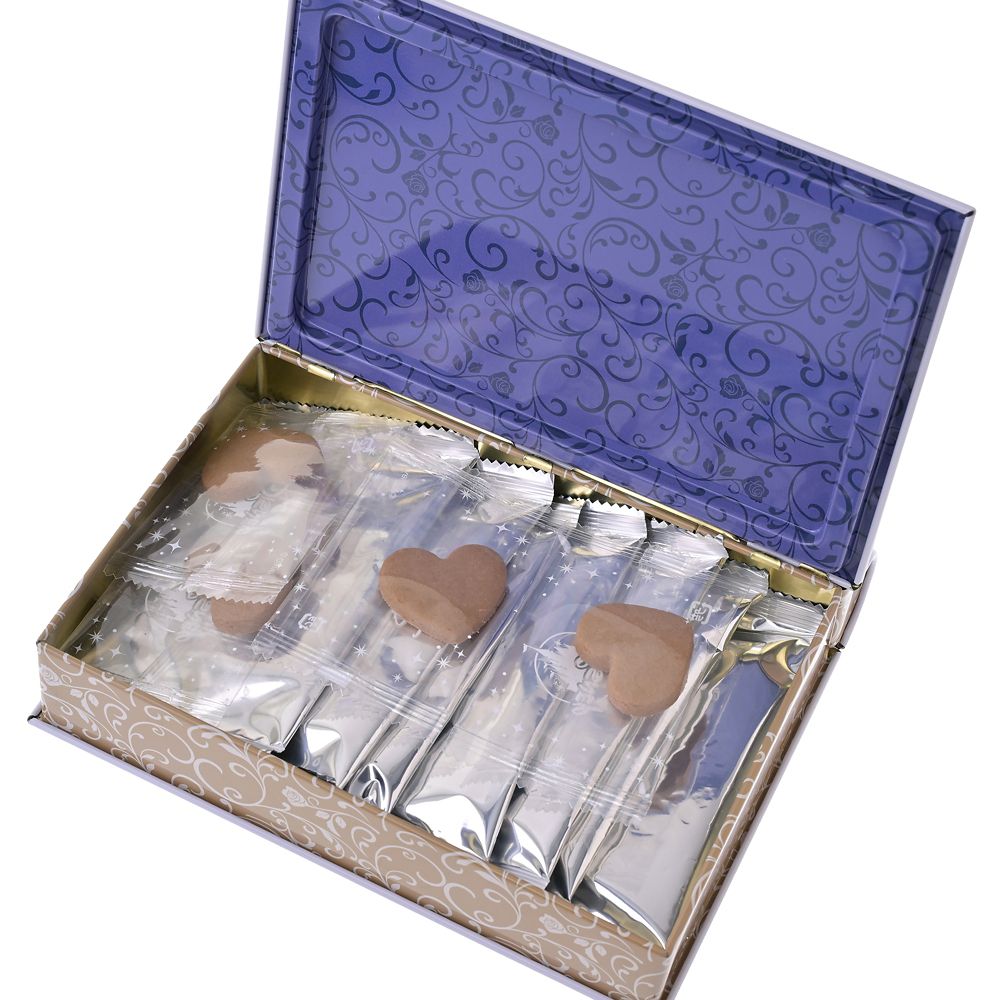 Beauty and the Beast Cookie & Waffle Cookie Set in Tin Embossed Disney Animation Beauty and the Beast 35th Anniversary | Disney Store Japan