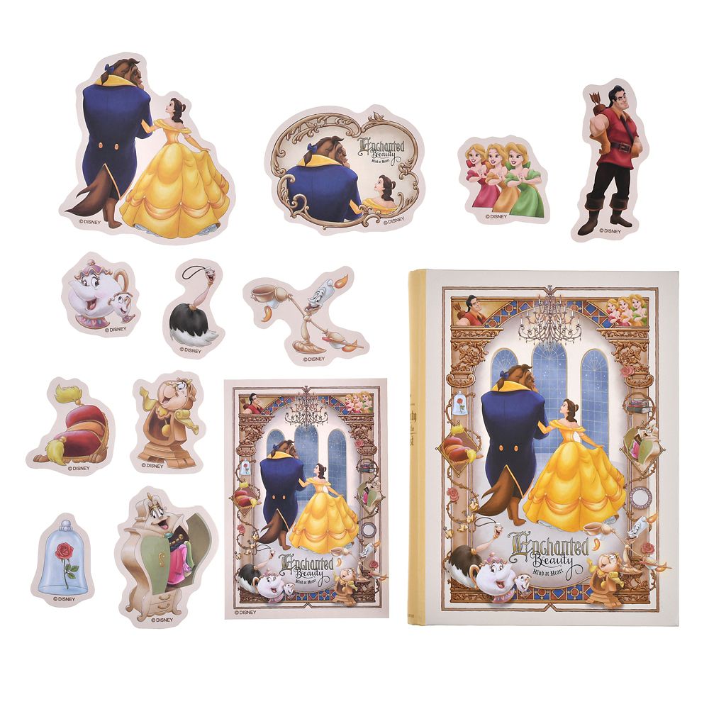 Beauty and the Beast Stickers Boxed Disney Animation Beauty and the Beast 35th Anniversary | Disney Store Japan