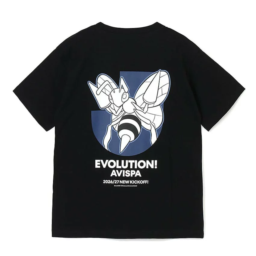 Beedrill T-Shirt Black Avispa Fukuoka x Pokemon J.League | J.League Online Store