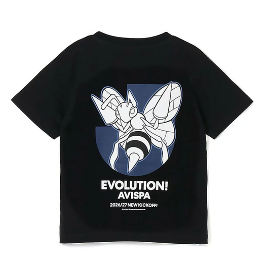 Beedrill T-Shirt Black Kids Avispa Fukuoka x Pokemon J.League | J.League Online Store