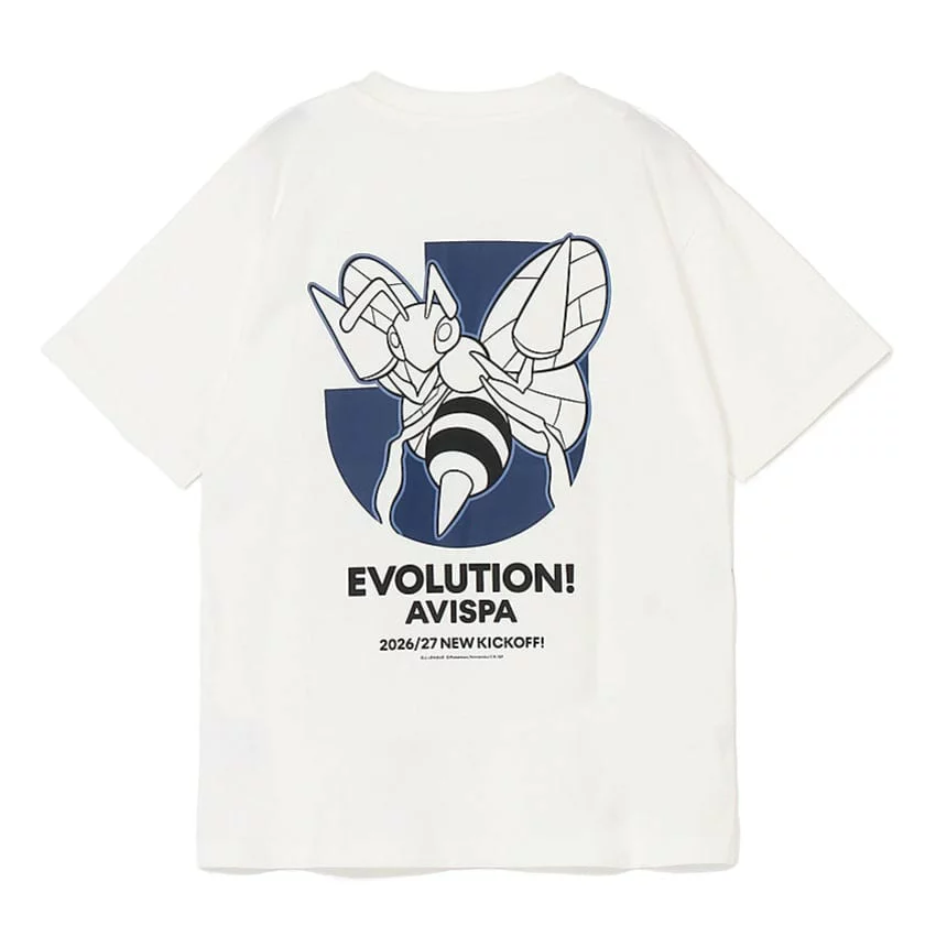 Beedrill T-Shirt White Avispa Fukuoka x Pokemon J.League | J.League Online Store