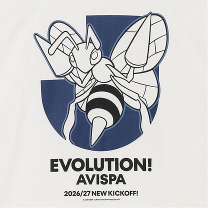 Beedrill T-Shirt White Avispa Fukuoka x Pokemon J.League | J.League Online Store