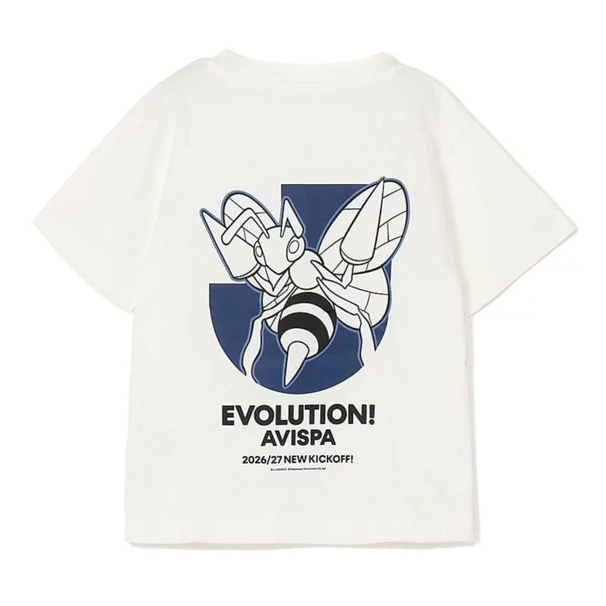 Beedrill T-Shirt White Kids Avispa Fukuoka x Pokemon J.League | J.League Online Store
