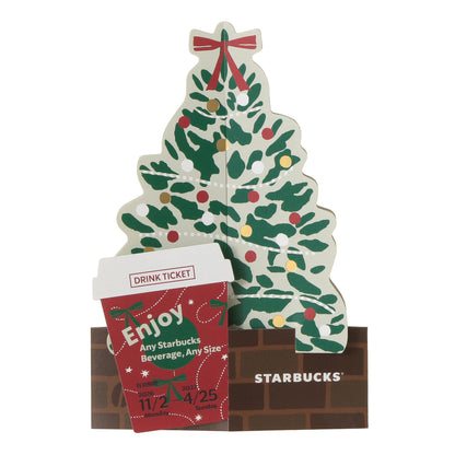 Beverage Card Tree with Drink Ticket Holiday 2026 | Starbucks Japan