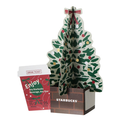 Beverage Card Tree with Drink Ticket Holiday 2026 | Starbucks Japan