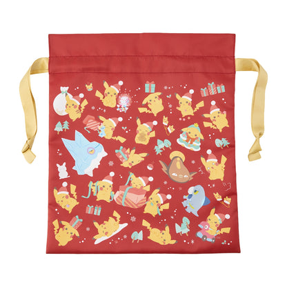 Big Drawstring Bag Christmas JunbiChu! | Pokemon Center Japan