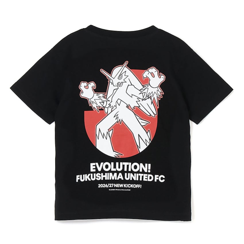 Blaziken T-Shirt Black Kids Fukushima United FC x Pokemon J.League | J.League Online Store