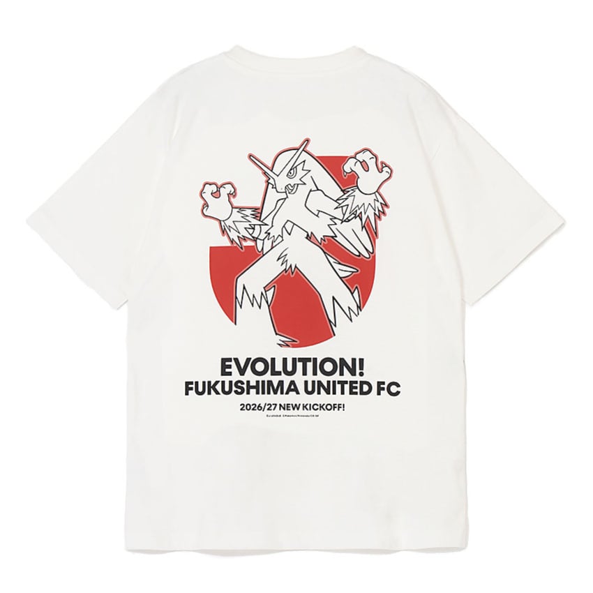 Blaziken T-Shirt White Fukushima United FC x Pokemon J.League | J.League Online Store