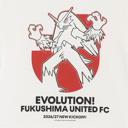 Blaziken T-Shirt White Kids Fukushima United FC x Pokemon J.League | J.League Online Store