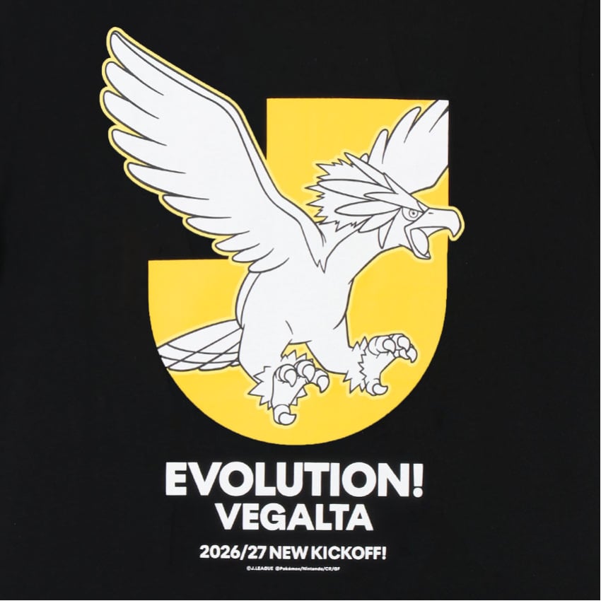 Braviary T-Shirt Black Kids Vegalta Sendai x Pokemon J.League | J.League Online Store