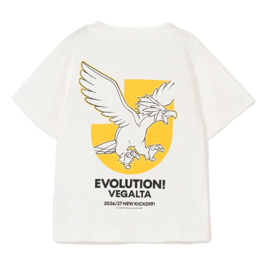 Braviary T-Shirt White Kids Vegalta Sendai x Pokemon J.League | J.League Online Store