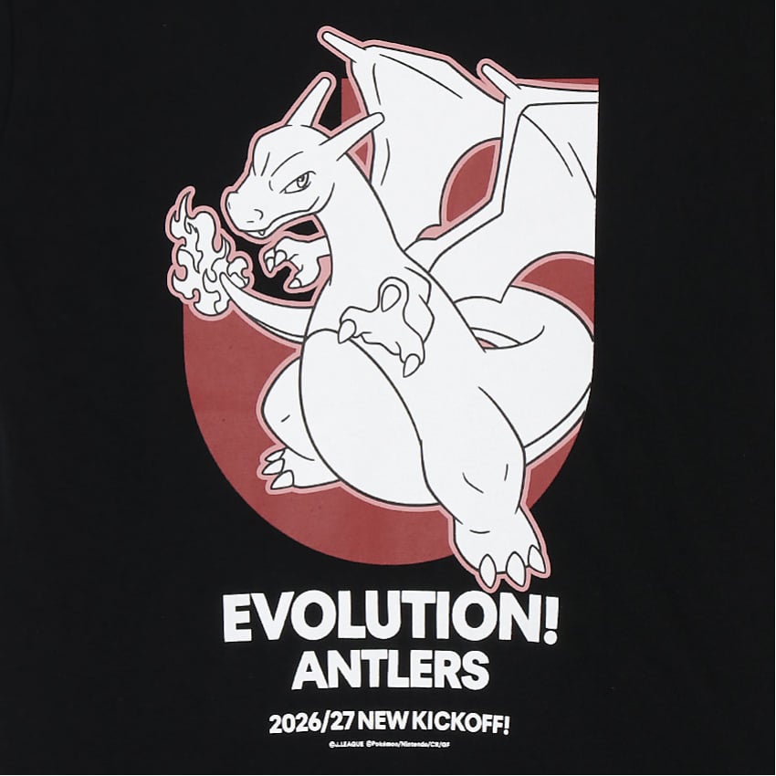 Charizard T-Shirt Black Kids Kashima Antlers x Pokemon J.League | J.League Online Store