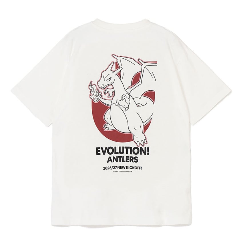 Charizard T-Shirt White Kashima Antlers x Pokemon J.League | J.League Online Store